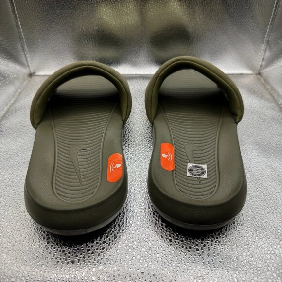 Size 11 Nike‎ Victori One Womens Army Green Slip On Slide Sandals FQ7416-200 - Picture 8 of 10